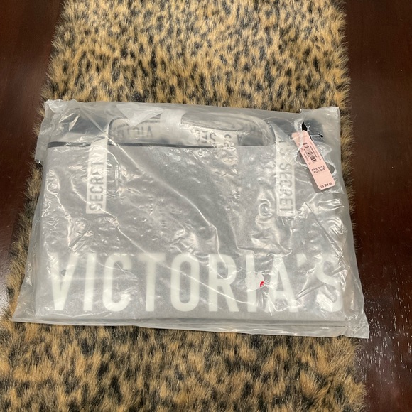 NWT VICTORIAS SECRET LARGE CANVAS TOTE BAG - Picture 6 of 6